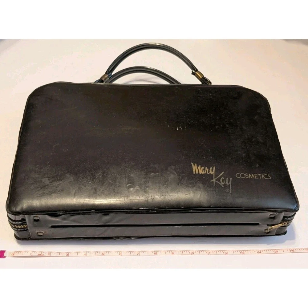 RARE HTF Vintage Mary Kay Cosmetics Consultant Case 60s 70s Black Briefcase Bag